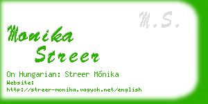monika streer business card